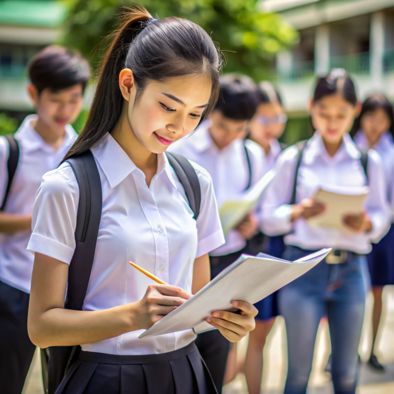 thai-student-check-the-list-of-registered-students